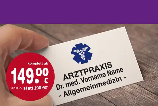 arzt praxis visitenkarte erstellen gestalten
