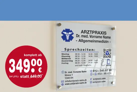 arzt praxisschild gestalten erstellen