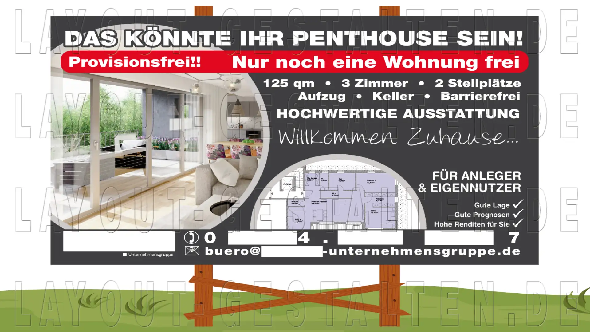 bauschild bautafel für baustelle