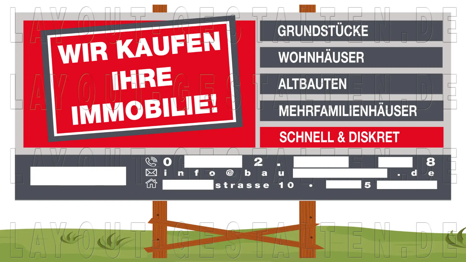 bauschild bautafel für baustelle