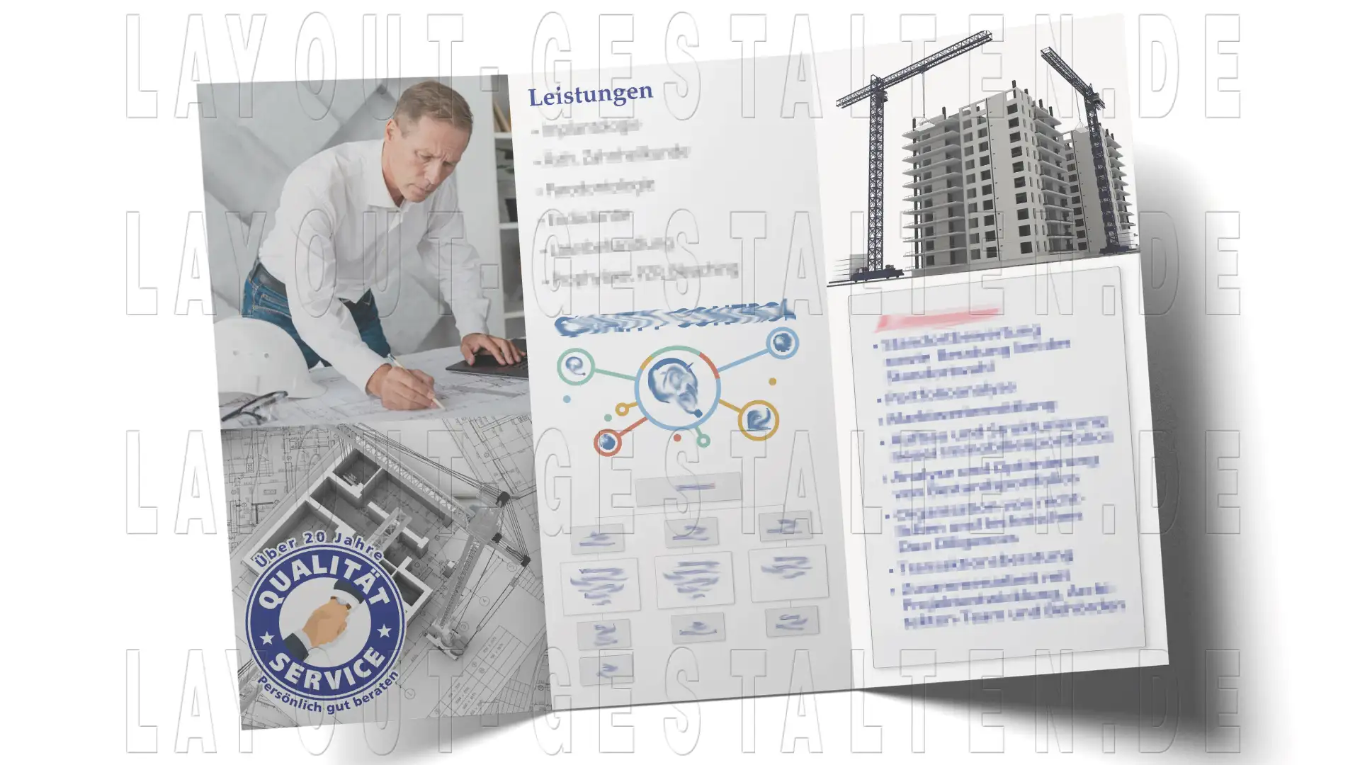 bauunternehmen flyer erstellen, gestalten