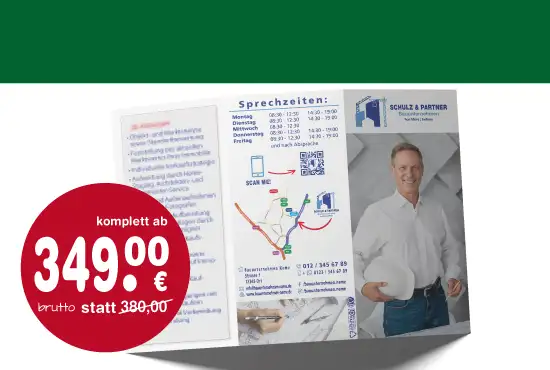 bauunternehmen flyer erstellen layout gestalten