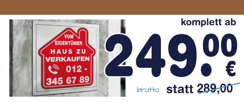 immobilien verkaufsschild gestalten erstellen