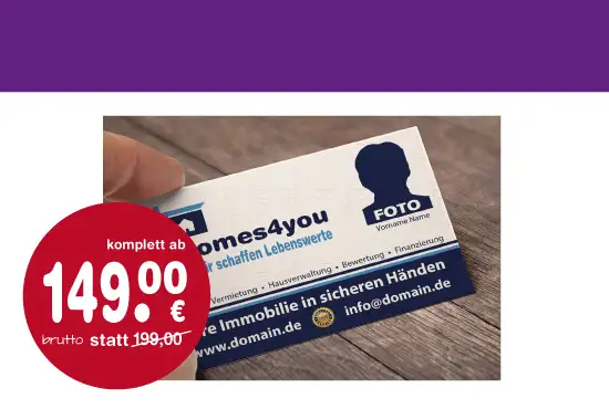 immobilien visitenkarte erstellen gestalten
