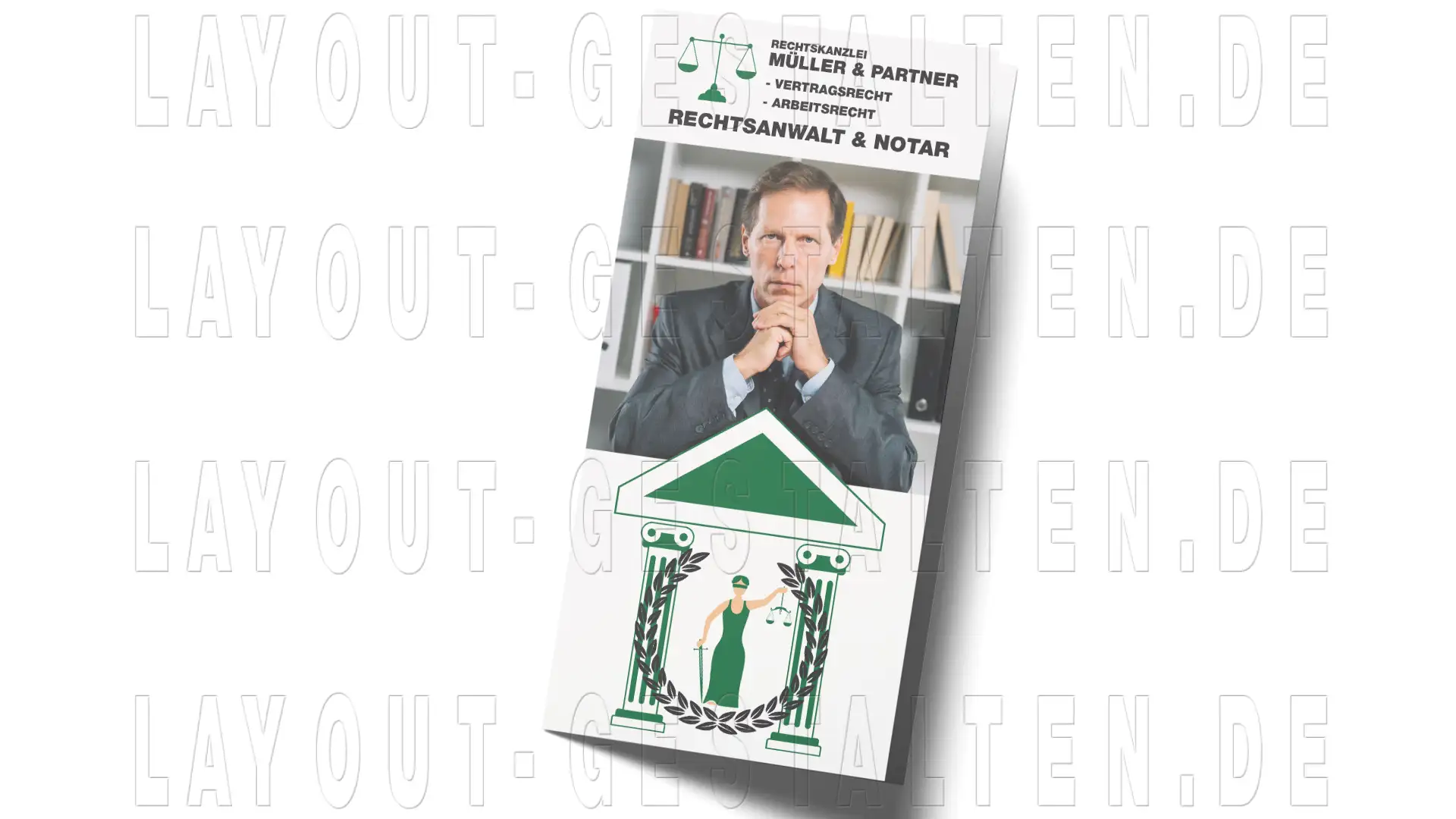 rechtsanwalt rechtskanzlei kanzlei flyer erstellen, gestalten