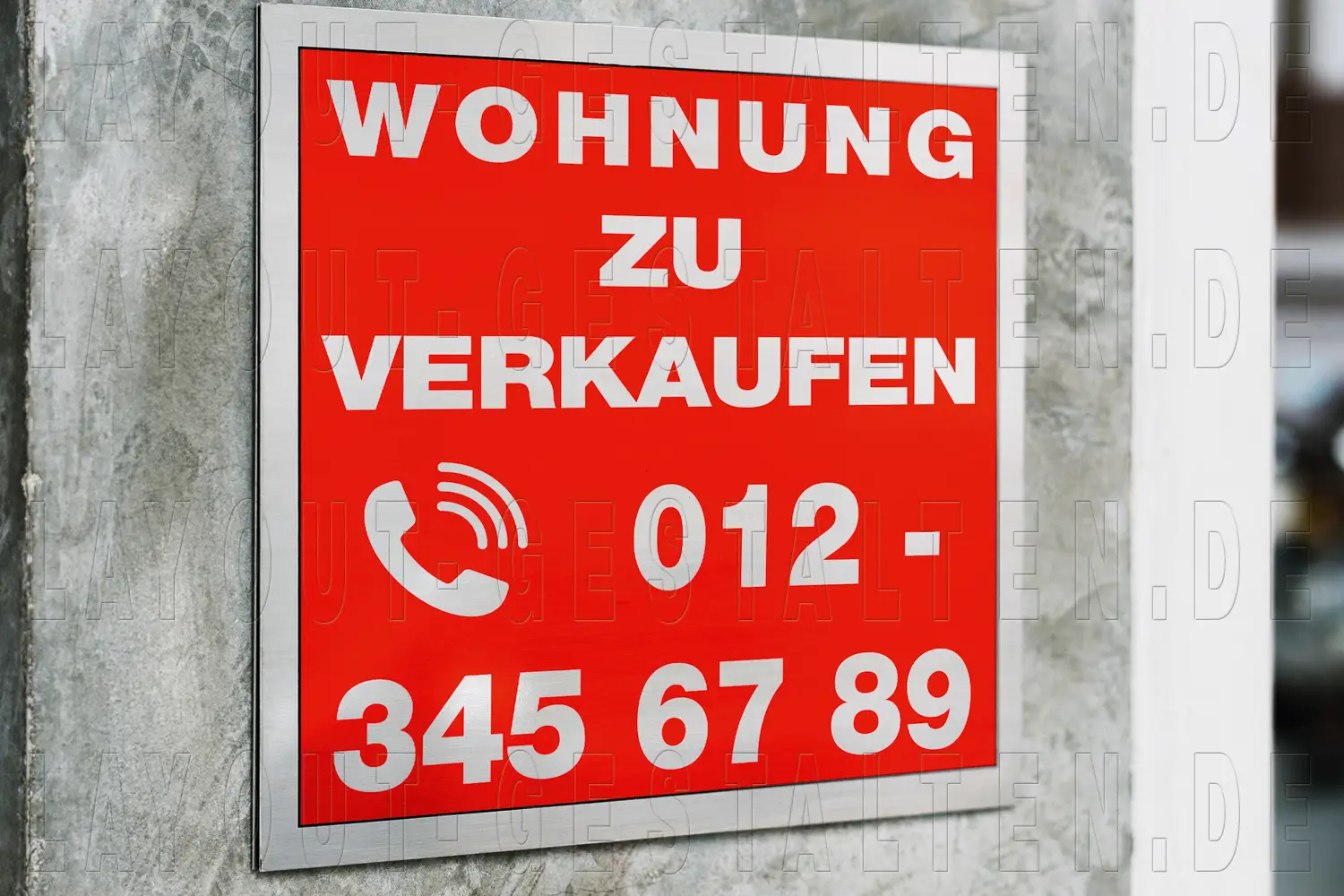 verkaufsschild gestalten erstellen
