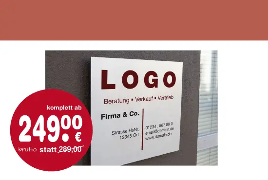 schild erstellen gestalten