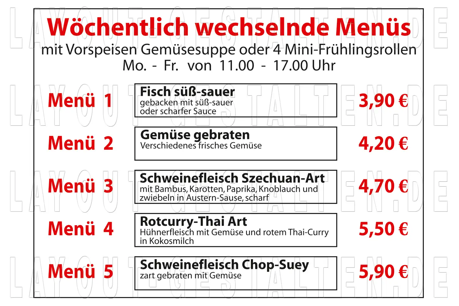 speisetafel erstellen gestalten