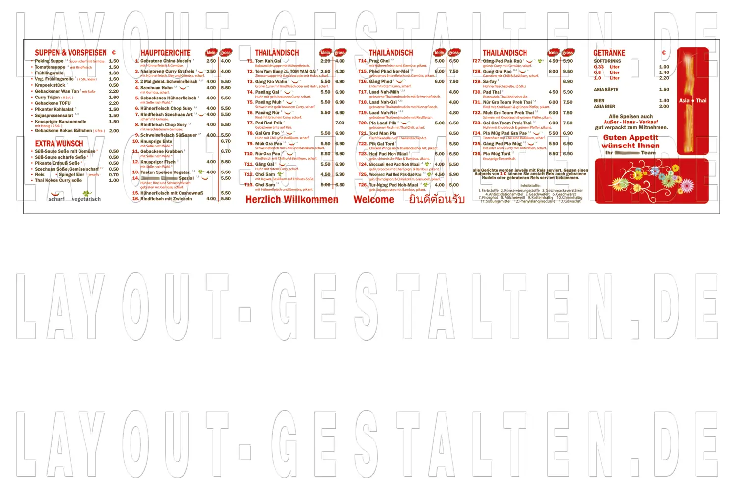 speisetafel erstellen gestalten