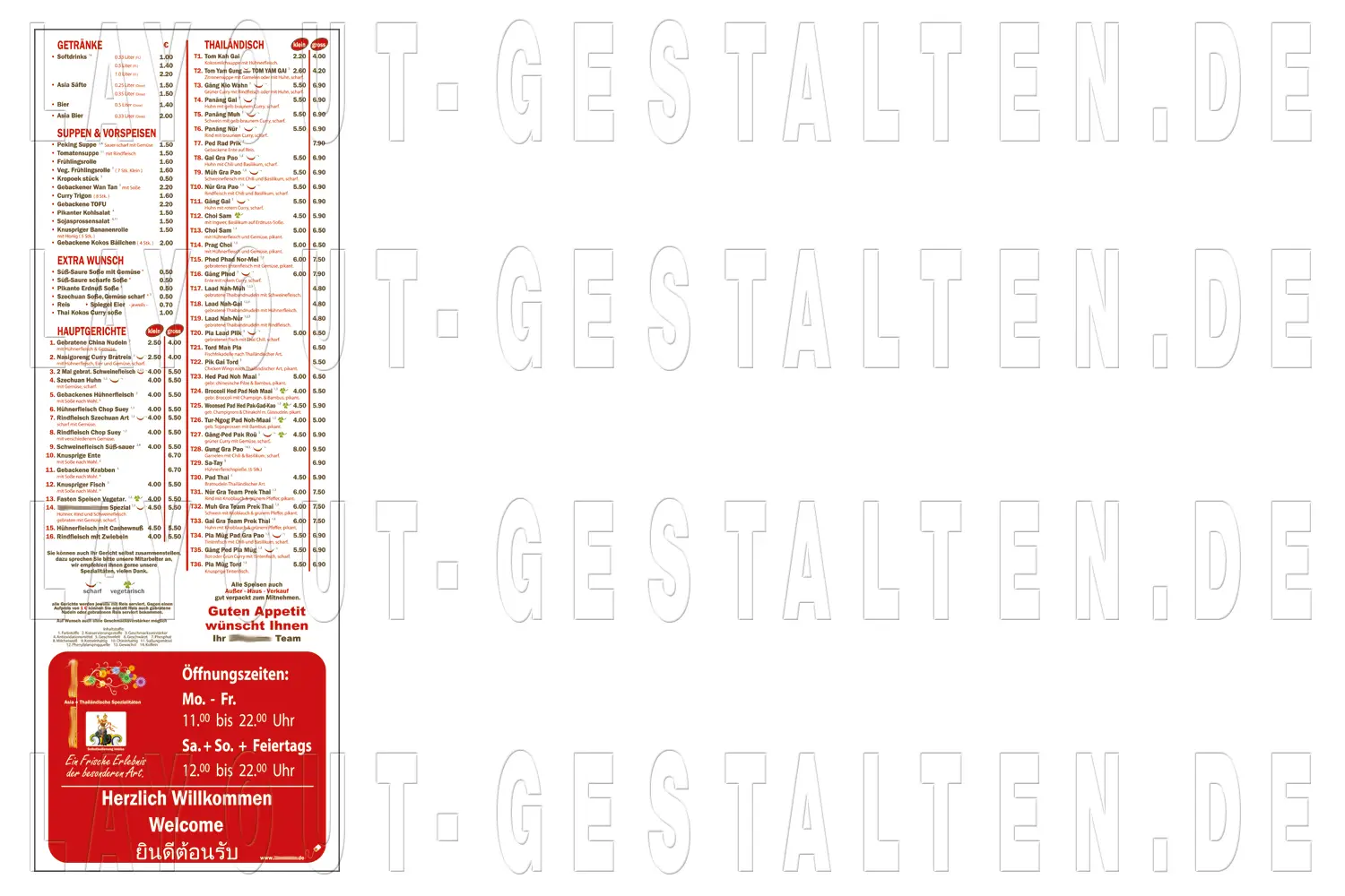speisetafel erstellen gestalten
