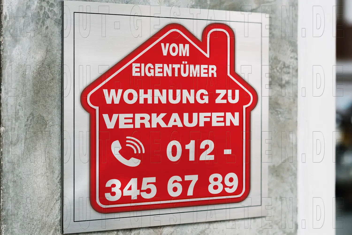 verkaufsschild gestalten erstellen