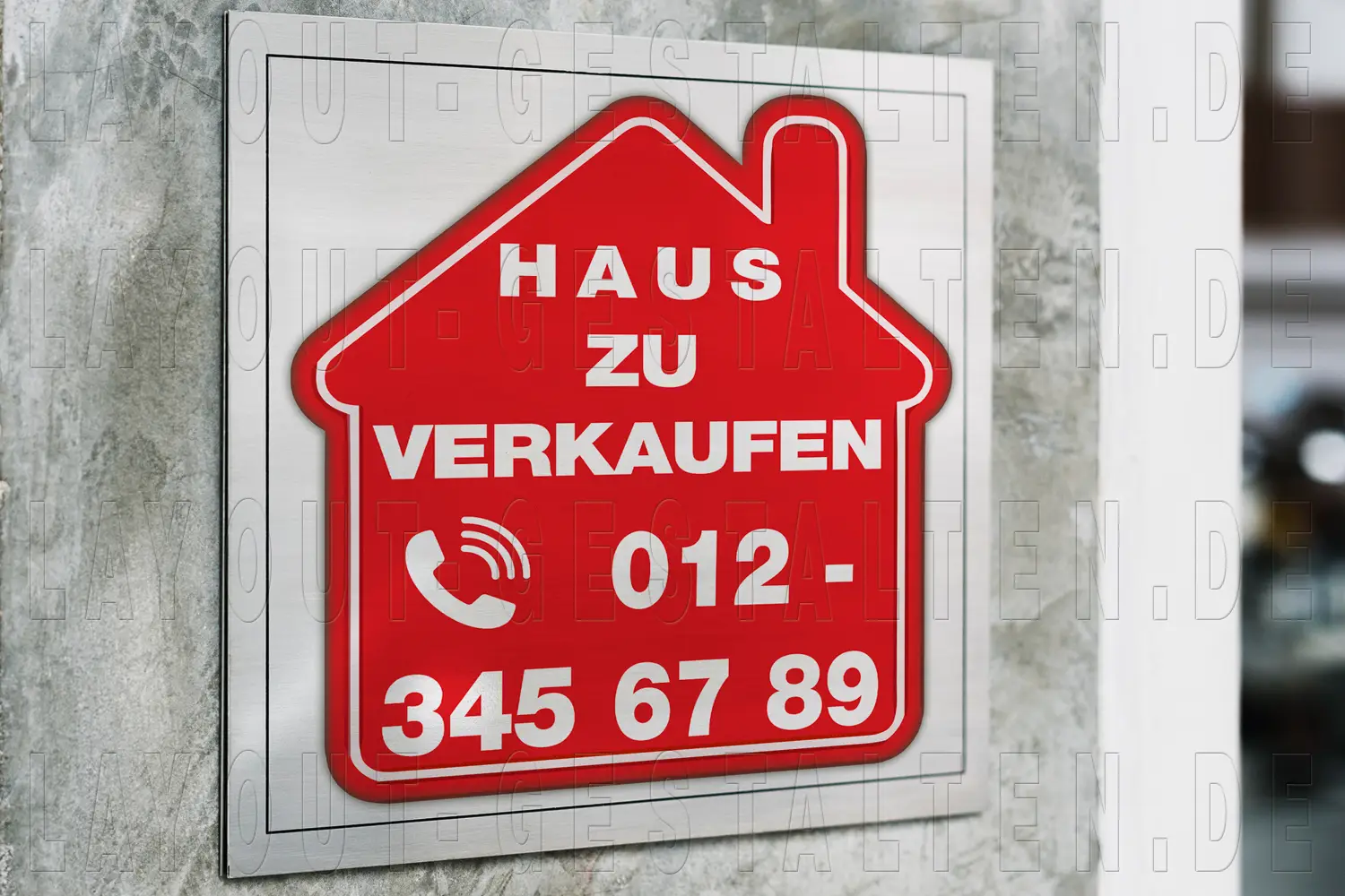 verkaufsschild gestalten erstellen