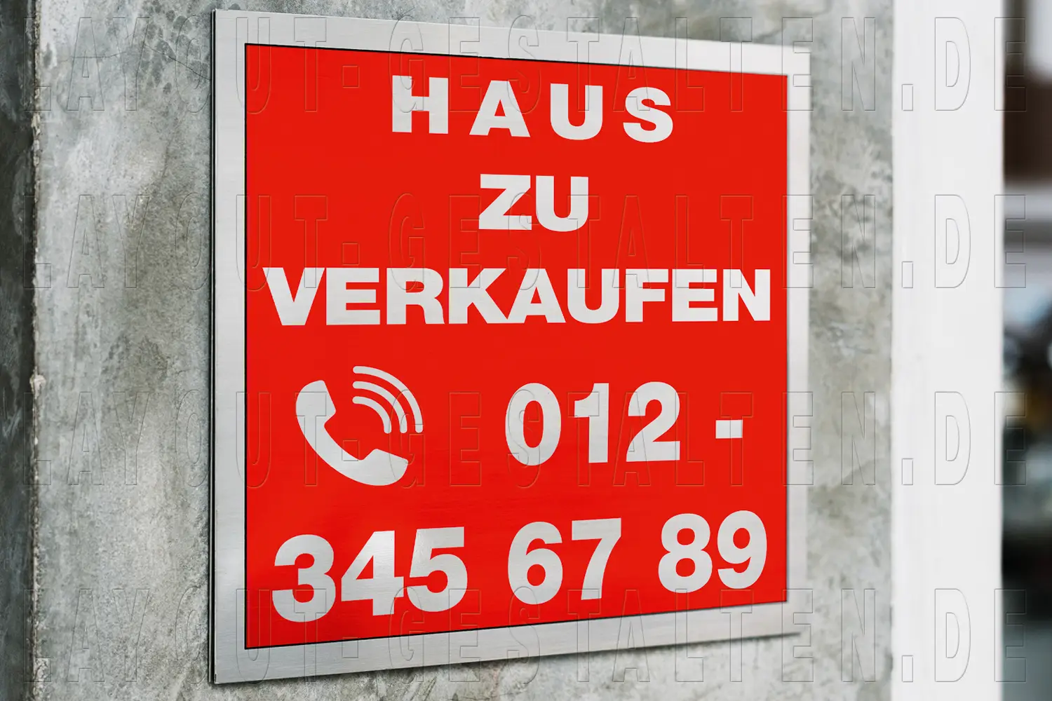 verkaufsschild gestalten erstellen