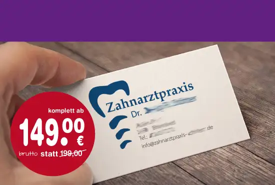 zahnarzt praxis visitenkarte erstellen gestalten