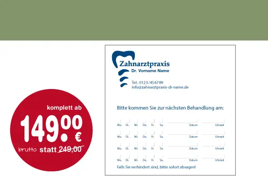 terminblock, terminzettel, terminkarte erstellen